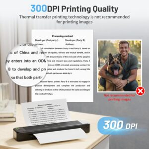 Phomemo Portable Printers Wireless for Travel, [Upgrade] P831 Inkless Thermal Transfer Portable Printer Support 8.5'' x 11'' US Letter Regular Copy Paper, Compatible with Phone & Laptop, 300DPI