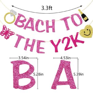 Bach to the Y2K Banner, 2000s Bachelorette Party Banner, Back to the 00s Party Decorations, Miss to Mrs, Retro Y2K Bridal Shower Banner, Throwback Early 2000s Party Decorations, Hot Pink Glitter