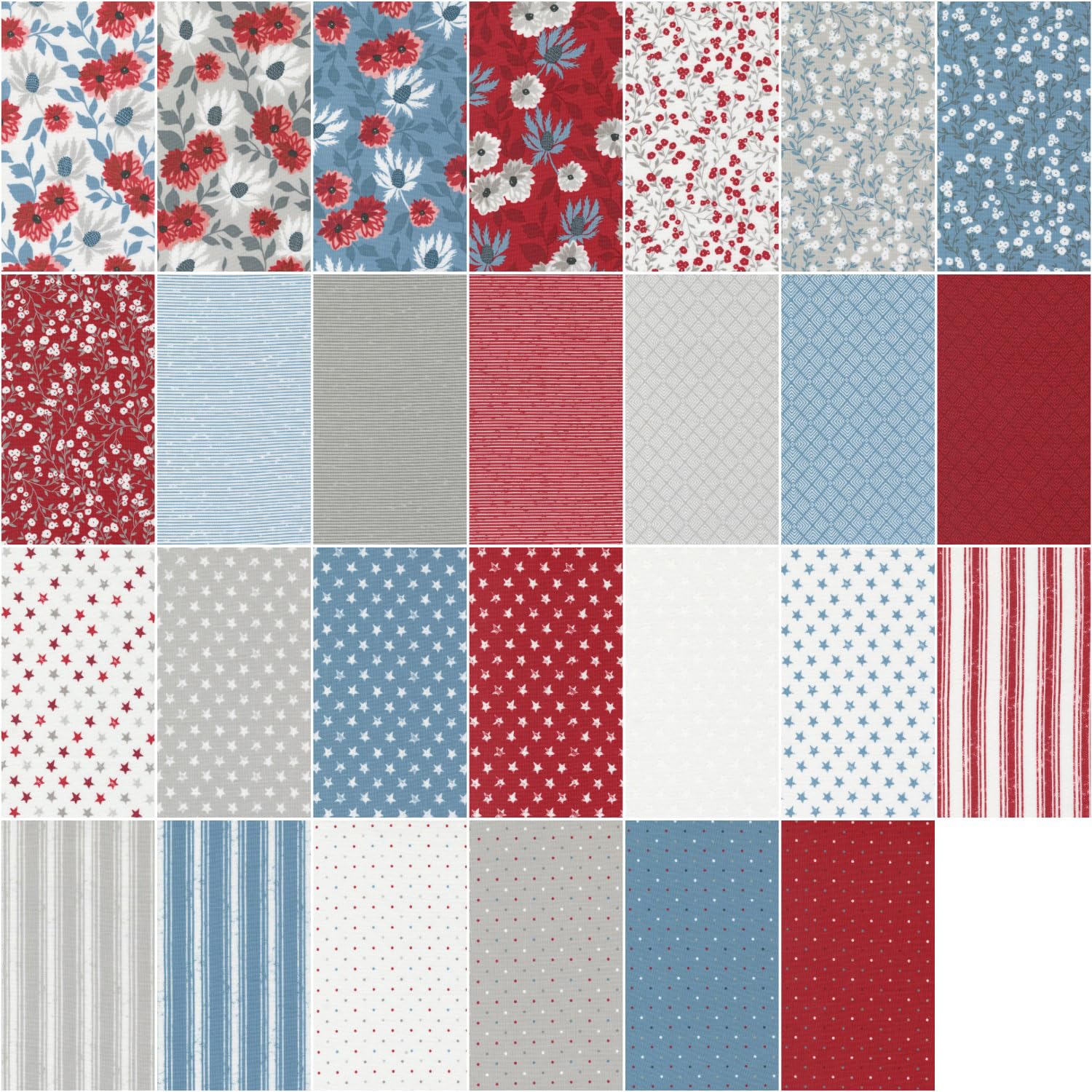 Old Glory Layer Cake®, 42-10" Precut Fabric Quilt Squares by Lella Boutique