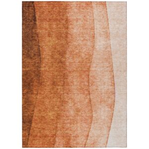 addison rugs chantille acn625 paprika 8' x 10' indoor outdoor area rug, easy clean, machine washable, non shedding, bedroom, living room, dining room, kitchen, patio rug