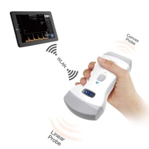 CONTEC Veterinary Wireless Ultrasound Handheld Dual for Animals-Probe Color Doppler Diagnostic System 32 Channel Rechargeable.Suitable for Home,Pets Clinic,Pets Hospital and Other Occasions