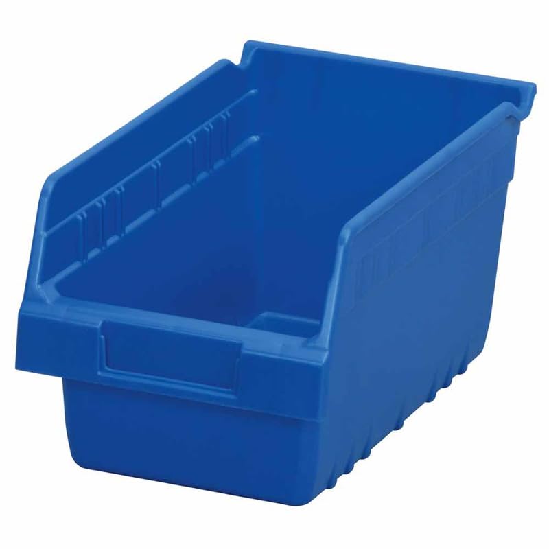 SI Shelving Inc. 12" d x 7" w x 6" h ShelfMax Akro Bins, Blue, 10 Count