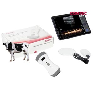 CONTEC Veterinary Wireless Ultrasound Handheld Dual for Animals-Probe Color Doppler Diagnostic System 32 Channel Rechargeable.Suitable for Home,Pets Clinic,Pets Hospital and Other Occasions