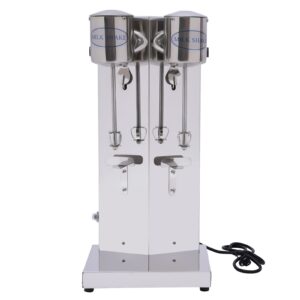 Milkshake Maker, Commercial Stainless Steel Milk Shaking Machine With Double Head Drink Mixer, 110V 180W Electric Milkshake Maker With 2Pcs 800ml Cups, Household Milk Shaker For Making Drinks