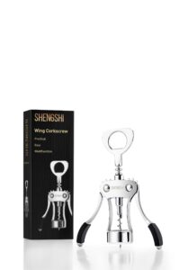 shengshi wine opener zinc alloy premium wing corkscrew wine bottle opener with multifunctional bottles opener