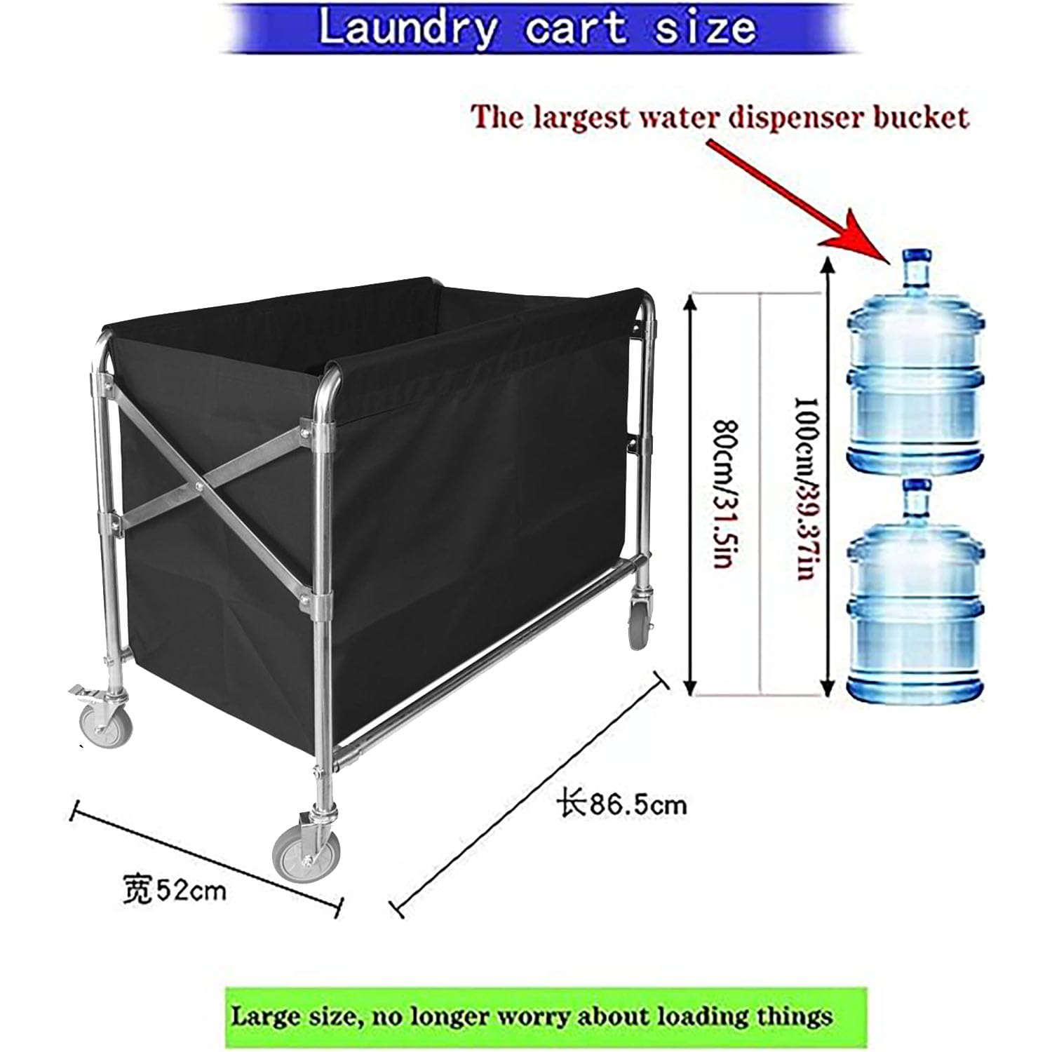 Industrial Laundry Cart with Wheel 12 Bushel (400l) Commercial Collapsible Laundry Hamper Large Heavy Duty Rolling Laundry Basket Waterproof Laundry Trucks for Home Organizer Storage