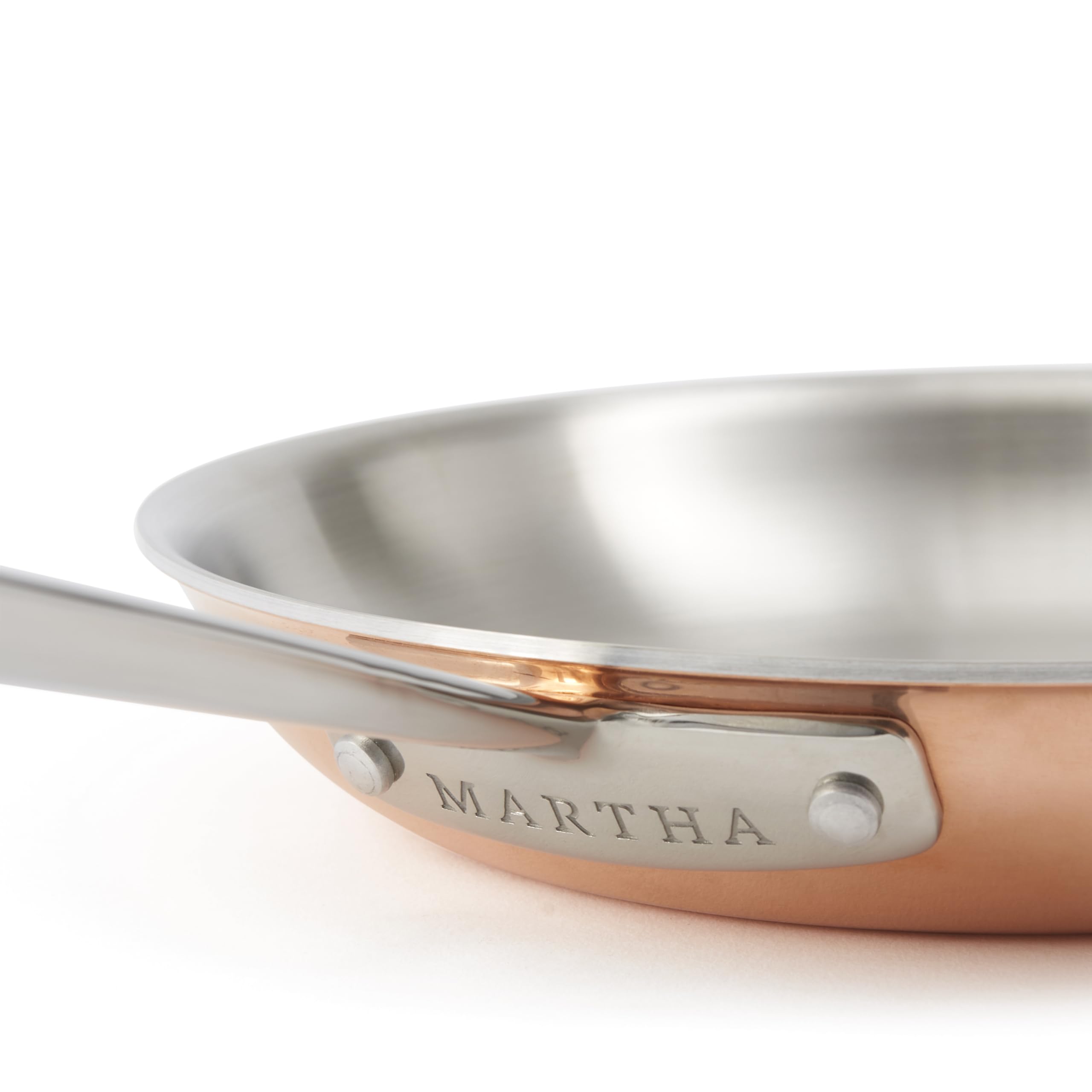 Martha Stewart Martha 8" Stainless Steel Saute Fry Pan - Copper Exterior/Satin Interior