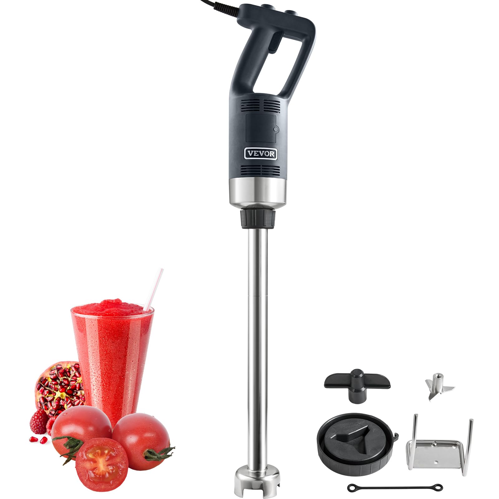 VEVOR Commercial Immersion Blender, 500 Watt 20Inch Heavy Duty Hand Mixer, Variable Speed Mixer with 304 Stainless Steel Blade, Multi-Purpose Portable Mixer for Soup, Smoothie, Puree, Baby Food