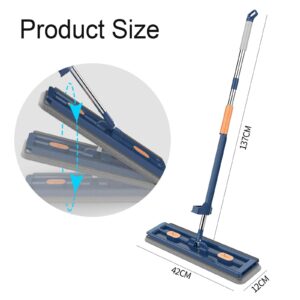 Streamline Mop, Strealinem New Large Flat Mop, Multi-Functional Mop, Style mop Pro, Flat Mop with Wringer, Flat Mop and Bucket System with Washable Pads, for Home Floor Cleaning (Mop + 4 pads+bucket)