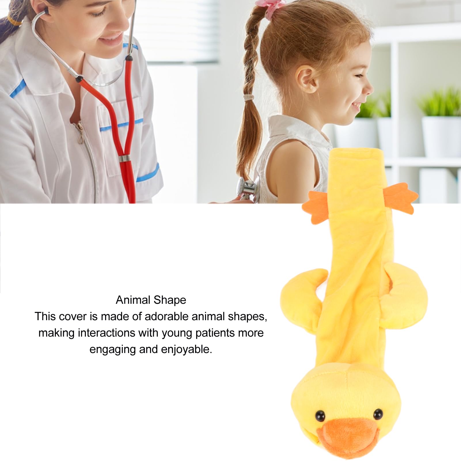 Stethoscope Cover,Cute Animal Stethoscope Cover, Plush Sleeve for Nurses, Eye Catching Design, Relaxing and Comfortable Cute Stethoscope Cover, and (Duck)