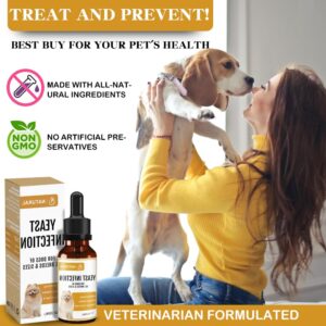 SZYCKJGS Yeast Infection Treatment for Dogs | Supports Healthy Itch Relief, Inflammation Relief, Allergy Relief & More | Dog Yeast Ear Infection Treatment- 1 fl oz