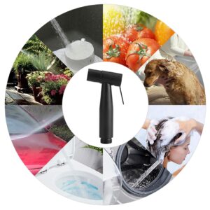 Handheld Bidet Sprayer for Toilet, Stainless Steel Black Bathroom Bidet Sprayer Set, Perfect for Feminine Hygiene, Baby Diaper Cloth Washer&Reduce Toilet Paper Waste