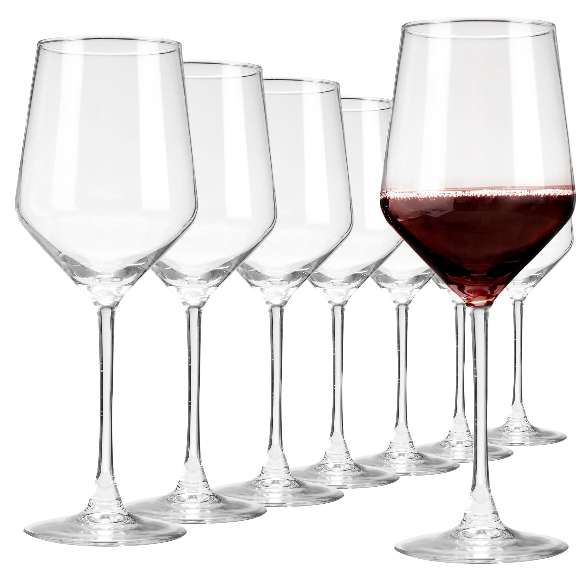 CYUFU Red Wine Glasses, Set of 8 Bordeaux Wine Glasses, 17 oz Wine Glasses, Wedding Housewarming Gift