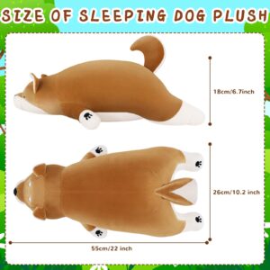 22'' Shiba Inu Plush Stuffed Animal, Big Corgi Plush Stuffed Animals Giant Shiba Plushie, Dog Plush Pillow Hugging Pillow Sleeping Cushion Soft Kawaii Plushies Birthday Gifts for Kids Girls Boys