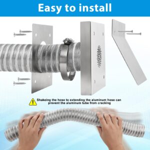 Outside Air Kit for Pellet Stove,2” x 60” Pellet Stove Pipe Kit,Fresh Air Intake for Corn and Pellet Stoves