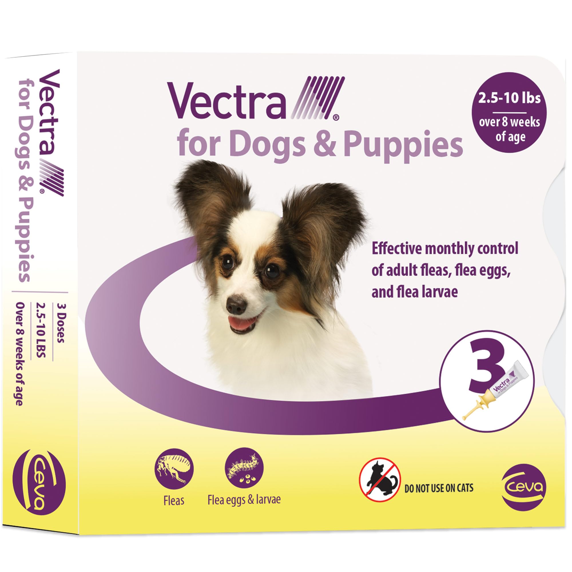 Vectra® for Dogs & Puppies Flea Treatment & Prevention for Extra Small Dogs (2.5 – 10 lbs.) 3-Month Supply