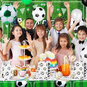 BLMHTWO 12 Pack Soccer Paper Bags Soccer Snack Bags with Stickers, Soccer Bags for Treats Soccer Gift Bags for Kids Party Favors Birthday Party Supplies