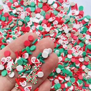 EHOPE Fake Sprinkles Fake Christmas Sprinkles Polymer Clay Sprinkles Polymer Sprinkles Christmas Polymer Clay Slices Fake Candy Sprinkles for Nail Art DIY Crafts Cake Phone（Christmas-90g-9 Styles）