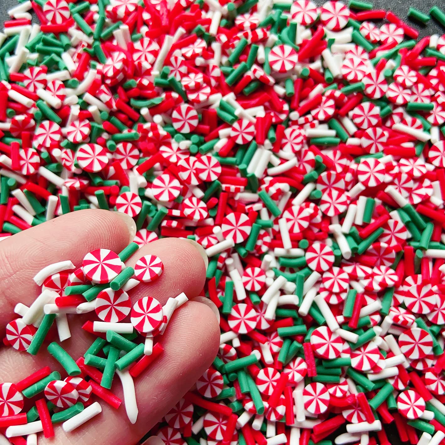 EHOPE Fake Sprinkles Fake Christmas Sprinkles Polymer Clay Sprinkles Polymer Sprinkles Christmas Polymer Clay Slices Fake Candy Sprinkles for Nail Art DIY Crafts Cake Phone（Christmas-90g-9 Styles）