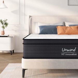 mattress queen size,10 inch queen mattress in a box with gel memory foam,queen mattress individually pocketed innerspring,medium firm for pressure relief,back pain relief,120 nights risk-free trial