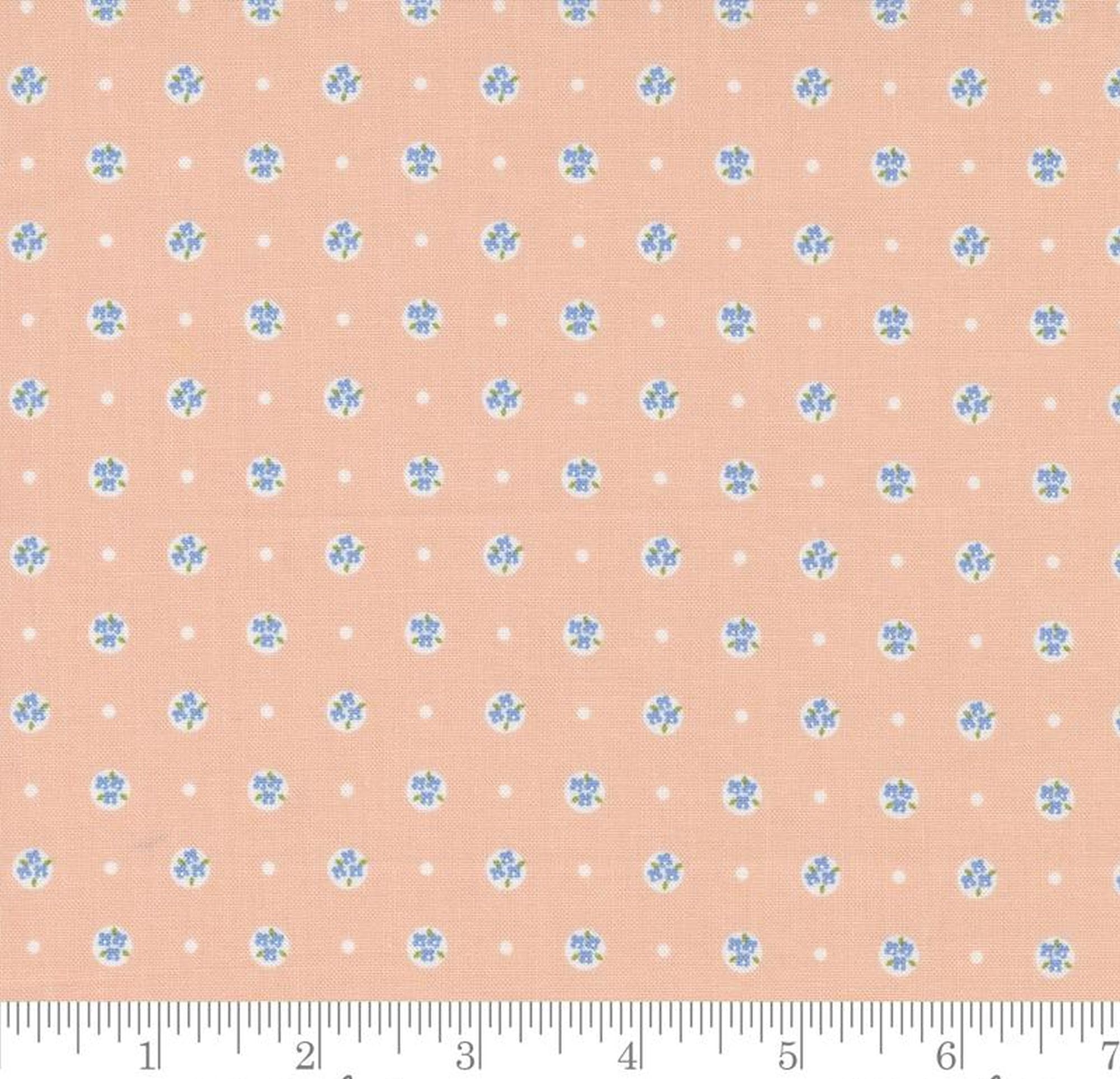 Peachy Keen Posy Polka Blenders Bubble Gum 29174 17 by Corey Yoder from Moda by The Yard