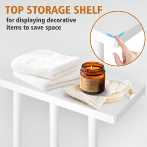 Towel Rack for Rolled Towels (White-Swivel)