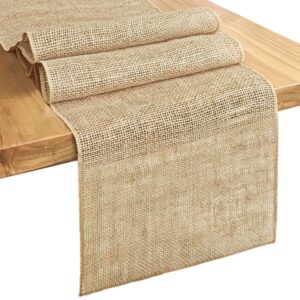 letjolt burlap table runner 72 inches farmhouse thanksgiving table runner jute table runner christmas table decor jute woven fabric