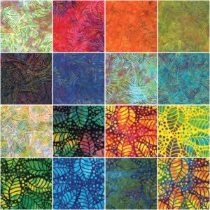 Bali Batik Tropical Cove Strip-Pies 40 2.5-inch Strips Jelly Roll Benartex