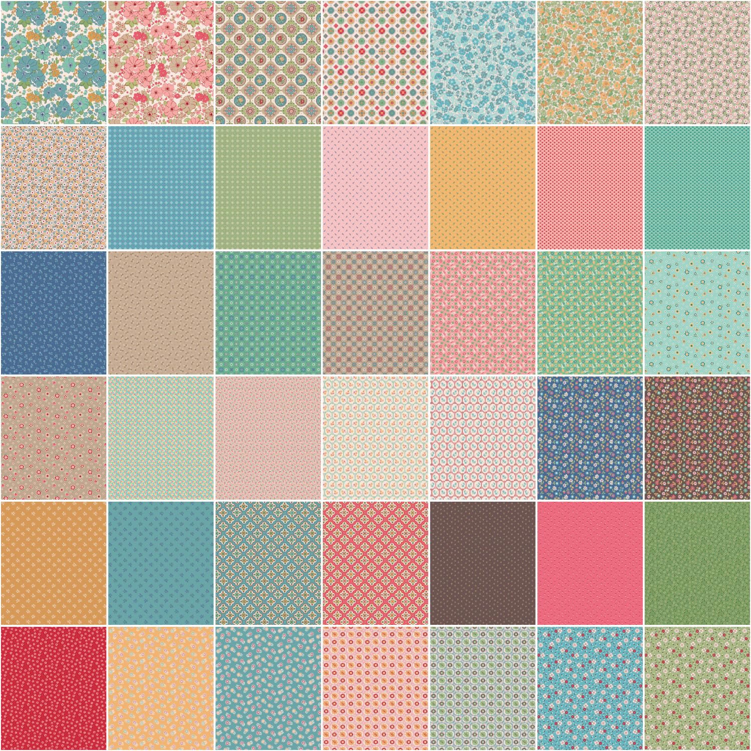 Lori Holt Mercantile 5" Stacker 42 5-inch Squares Charm Pack Riley Blake Designs 5-14380-42