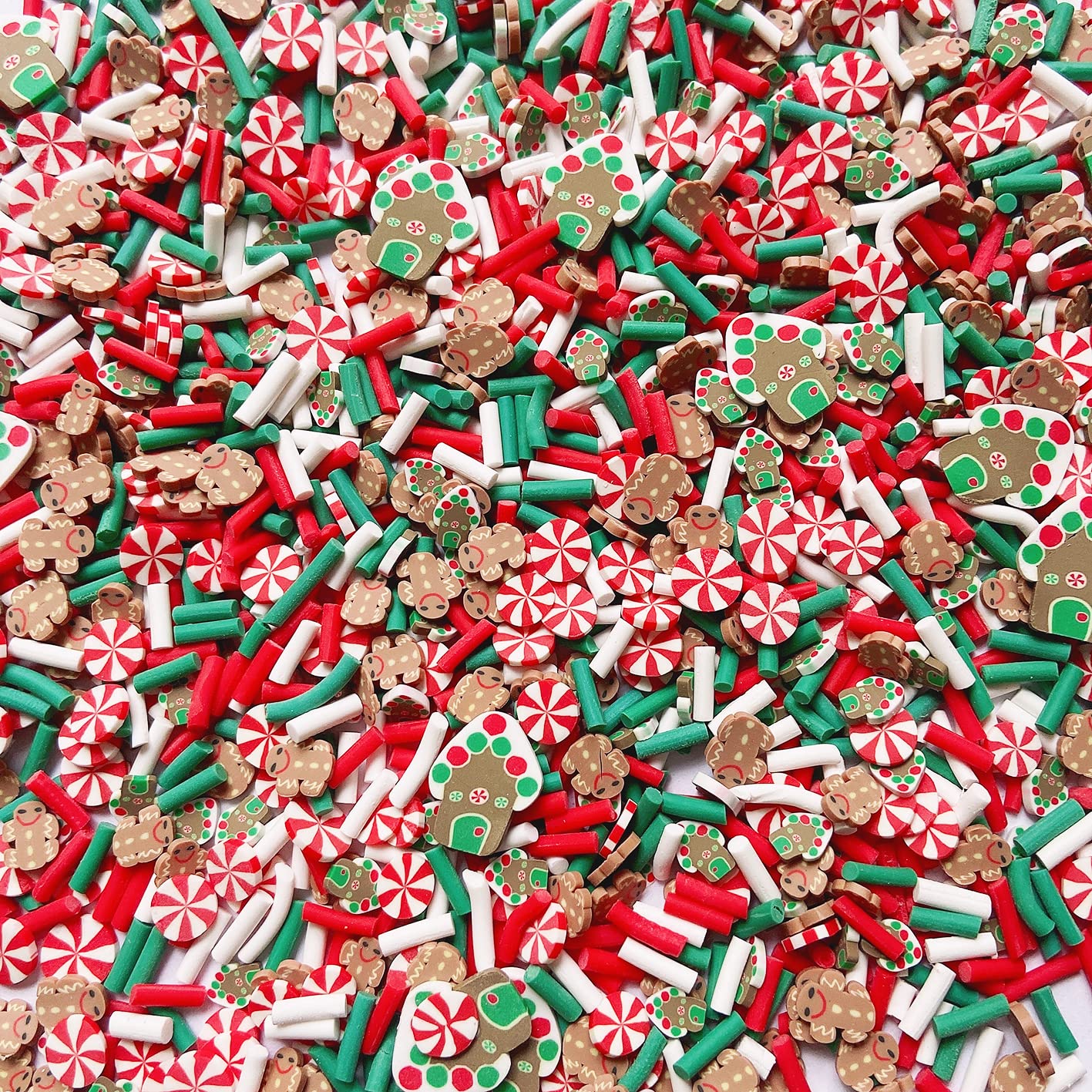 EHOPE Fake Sprinkles Fake Christmas Sprinkles Polymer Clay Sprinkles Polymer Sprinkles Christmas Polymer Clay Slices Fake Candy Sprinkles for Nail Art DIY Crafts Cake Phone（Christmas-90g-9 Styles）