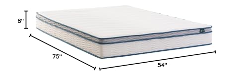 ZINUS 8 Inch Spring Sensation Hybrid Mattress [New Version], Full, Fiberglass Free, Medium Firmness, Durable Support, Certified Safe Foams & Fabric, Mattress in A Box