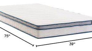 ZINUS 6 Inch Spring Sensation Hybrid Mattress [New Version], Medium Firm Feel, Fiberglass Free, Youth and Guest Bedroom, Mattress in A Box, Twin