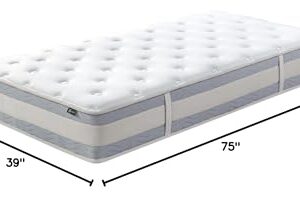 ZINUS 10 Inch Comfort Support Hybrid Mattress [New Version], Twin, Fiberglass Free, Medium Plush, Motion Isolation, Certified Safe Foams & Fabric, Mattress in A Box