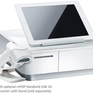 Star mPOP POP10 CI-F White with USB-C lighning Integrated Receipt Printer and mPOP Cash Drawer with Tablet Stand