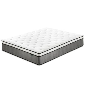 ZINUS 12 Inch True Support Hybrid Mattress [New Version], King, Fiberglass Free, Medium Feel, Motion Isolation, Certified Safe Foams & Fabric, Mattress in A Box