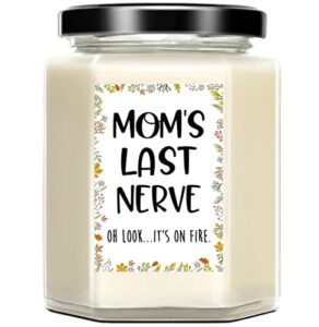 neweleven christmas gifts for mom from daughter, son, kids - funny mom gifts - best birthday gifts ideas for mom, mother, wife, new mom, bonus mom from daughter, son, husband - 8 oz candle