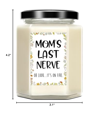 NewEleven Christmas Gifts for Mom from Daughter, Son, Kids - Funny Mom Gifts - Best Birthday Gifts Ideas for Mom, Mother, Wife, New Mom, Bonus Mom from Daughter, Son, Husband - 8 Oz Candle