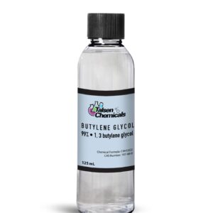 Butylene Glycol Cosmetic Grade (125 mL / 4.22 Oz), Organic Butylene Glycol Moisturizer for Skincare - Emollient Prevents Water Loss from Skin - Skincare 1,3 Butylene Glycol by Talsen Chemicals