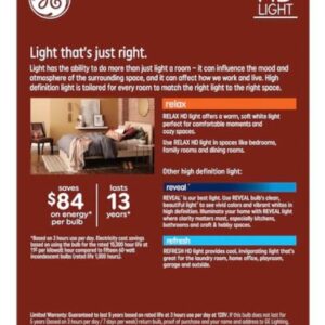 GE Relax 8-Pack A19 60 Watt Equivalent Crystal Clear Soft White Dimmable LED Light Bulbs