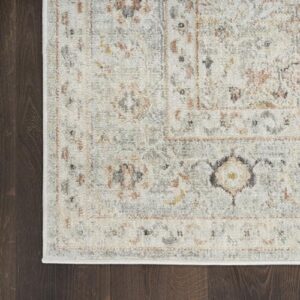 Nourison Oushak Home Traditional Light Grey 8' x 9'10" Area -Rug, Easy -Cleaning, Non Shedding, Bed Room, Living Room, Dining Room, Kitchen (8x10)