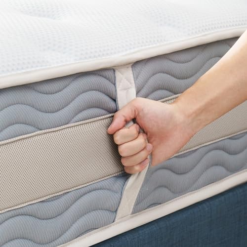 ZINUS 12 Inch Cooling Comfort Support Hybrid Mattress [New Version], Queen, Fiberglass Free, Medium Plush, Cooling Motion Isolation, Certified Safe Foams & Fabric, Mattress in A Box