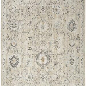 Nourison Oushak Home Traditional Cream 4'1" x 5'11" Area -Rug, Easy -Cleaning, Non Shedding, Bed Room, Living Room, Dining Room, Kitchen (4x6)