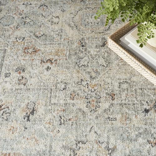 Nourison Oushak Home Traditional Light Grey 8' x 9'10" Area -Rug, Easy -Cleaning, Non Shedding, Bed Room, Living Room, Dining Room, Kitchen (8x10)