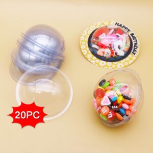 Alinacutle 20PC Half Ball Clear Plastic Candy Dome Candy Holders Chocolate Holder Money Holder Card Shaker Cards Transparent Plastic Blister Clamshell Packing Covers for DIY Gift Box