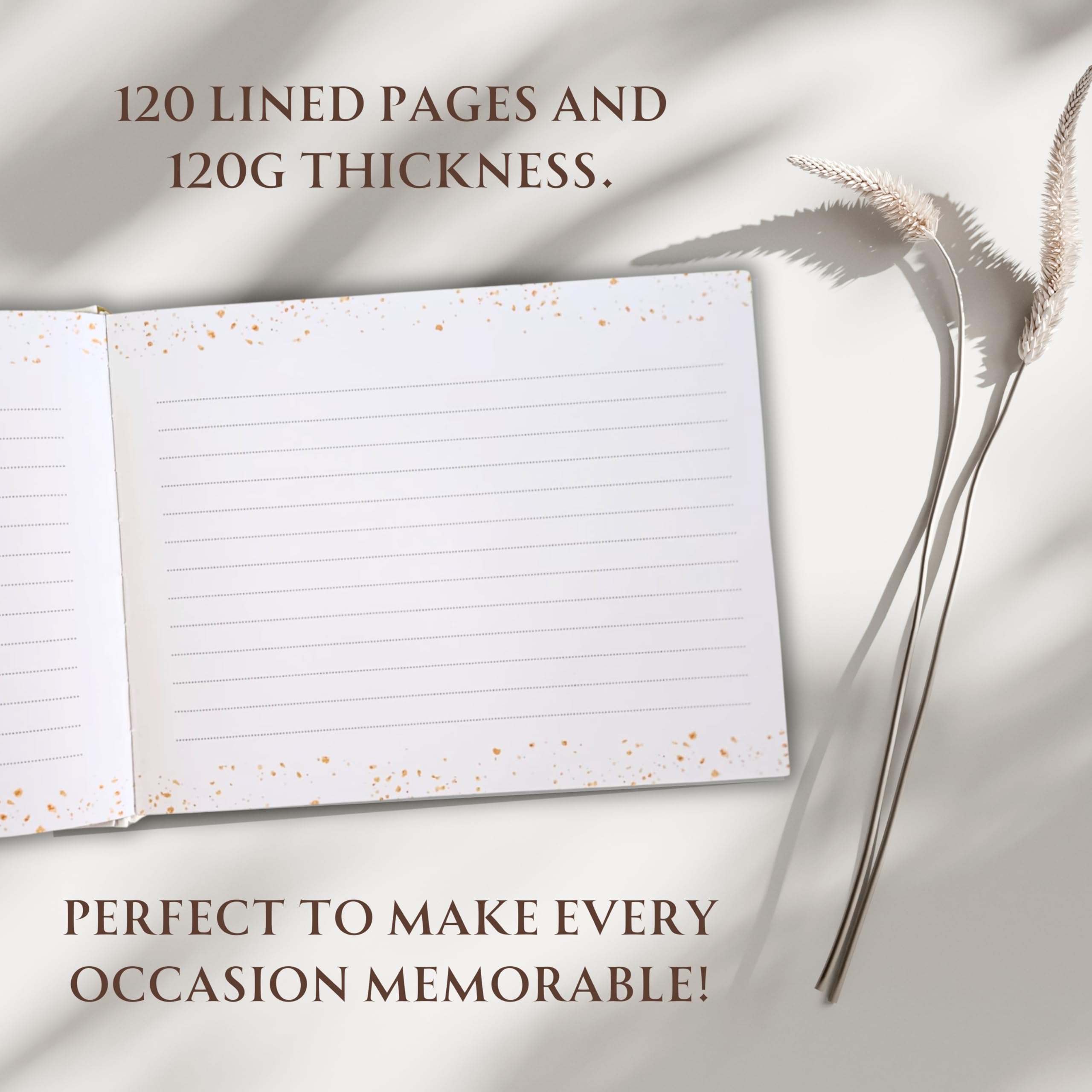 PERFECT BUY MARKET LLC Elegant Guest Book, Guestbook Includes Gift Box, hardcover Guest Book Wedding Reception, Baby Shower Guest Book with Beautiful Design, Graduation Guest Book, Wedding Guest Book