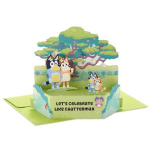 hallmark paper wonder bluey pop up card for kids birthdays, back to school, encouragement