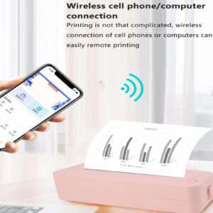 A4 Mobile Thermal Printer, Portable Rechargeable Tattoo Thermal Printer, Travel Bluetooth Inkless Printer for Office Home School