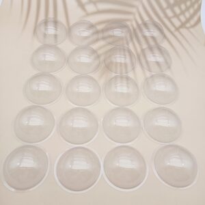 Alinacutle 20PC Half Ball Clear Plastic Candy Dome Candy Holders Chocolate Holder Money Holder Card Shaker Cards Transparent Plastic Blister Clamshell Packing Covers for DIY Gift Box