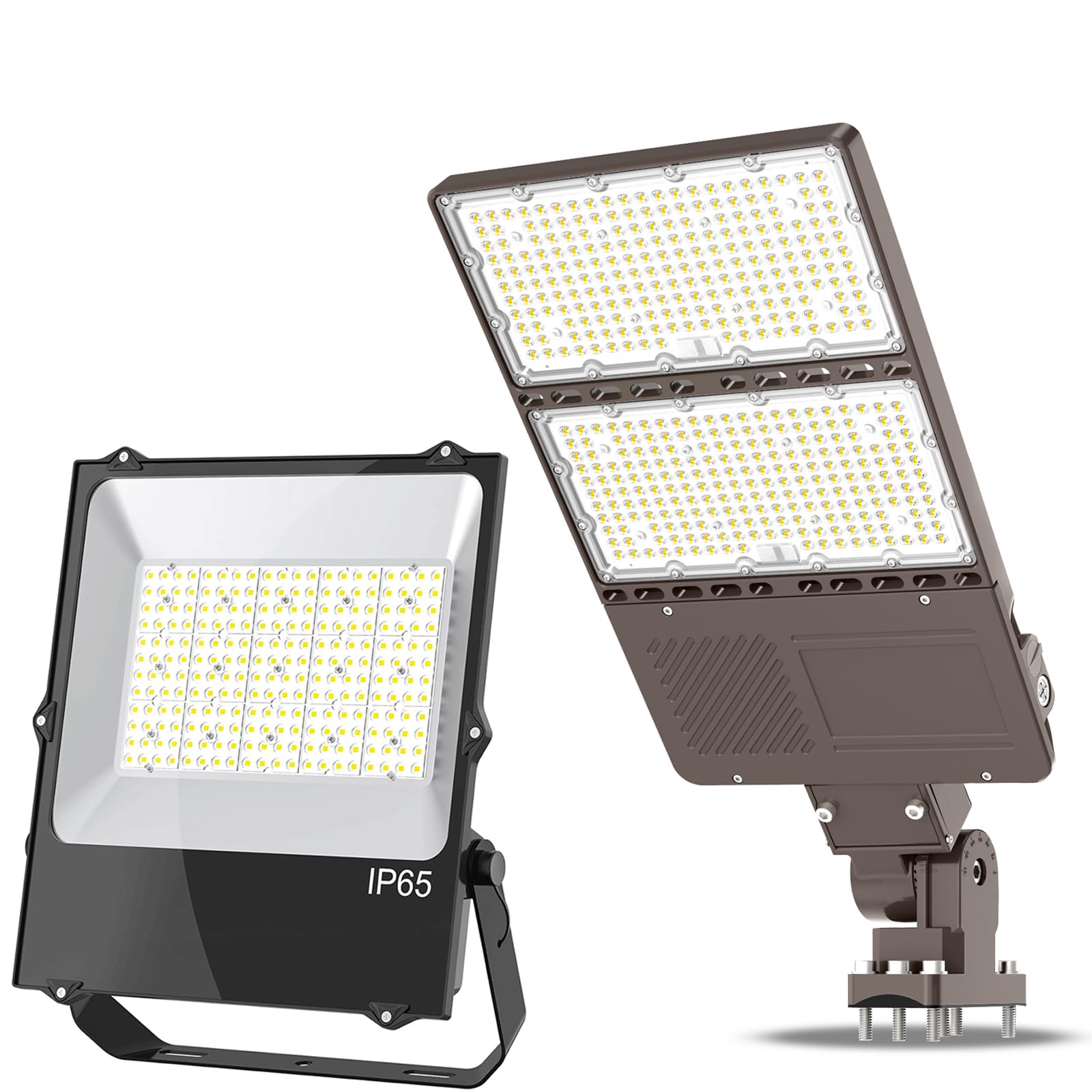 ADUB 320W LED Parking Lot Light with Photocell, 300W LED Flood Light ETL Listed