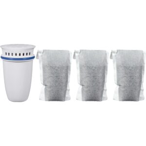 Brita Refillable Filter Starter Kit for Pitchers and Dispensers, BPA-Free, 80% Less Plastic*, Each Water Filter Lasts Two Months, Includes 1 Filter Shell and 3 Refillable Filters